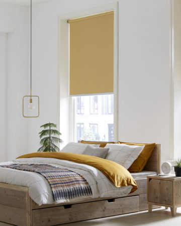 Rolgordijnen raambekleding/raamdecoratie SUNWAY | slaapkamer geel